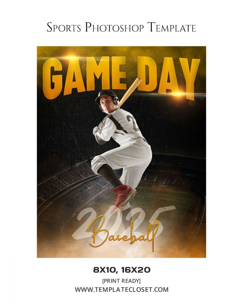 Baseball - 2025 Game Day Sports Photography Poster