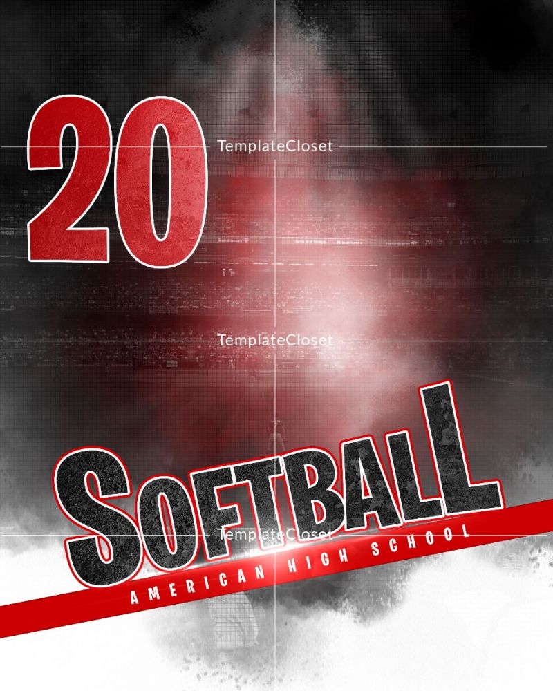 Softball American High School Team Leader Sports Template