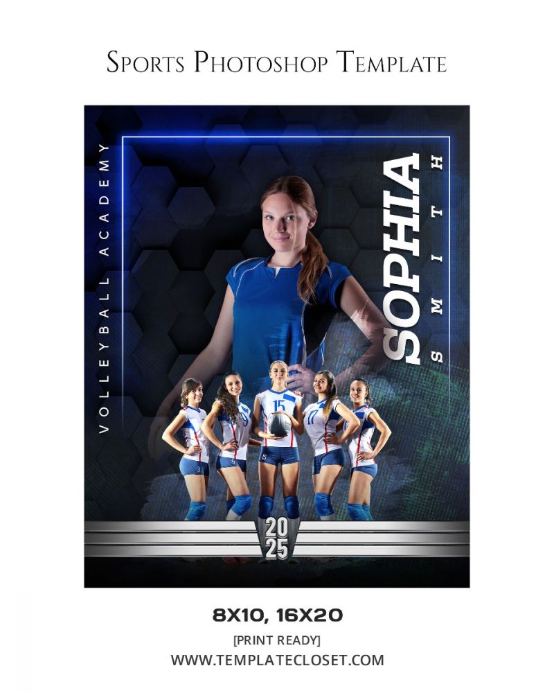 Sophia Smith - Volleyball Team Leader Sports Photography Poster