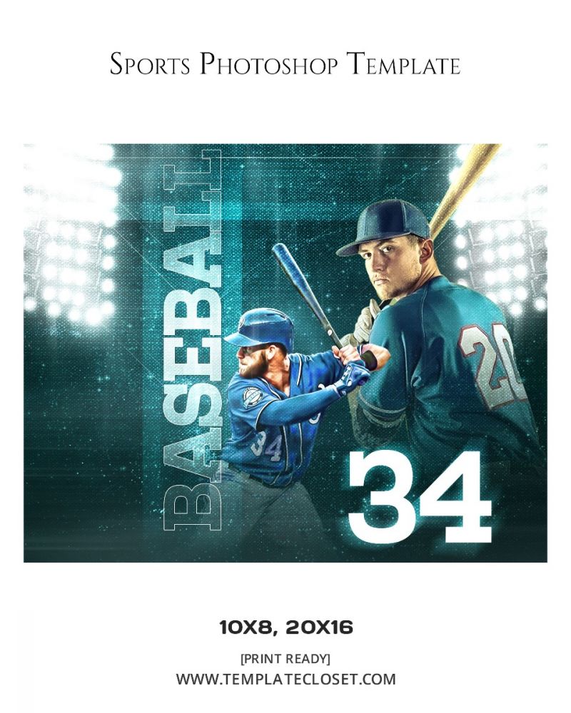 Baseball Signature Effect Print Ready Sports Template