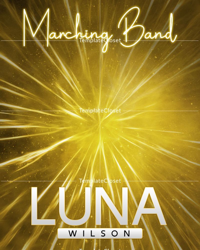 Marching Band Customized Layered Template