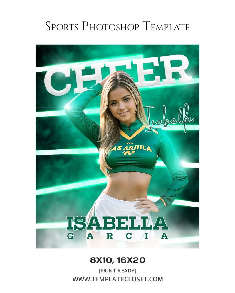 Cheerleader Light Effect Sport Photoshop template