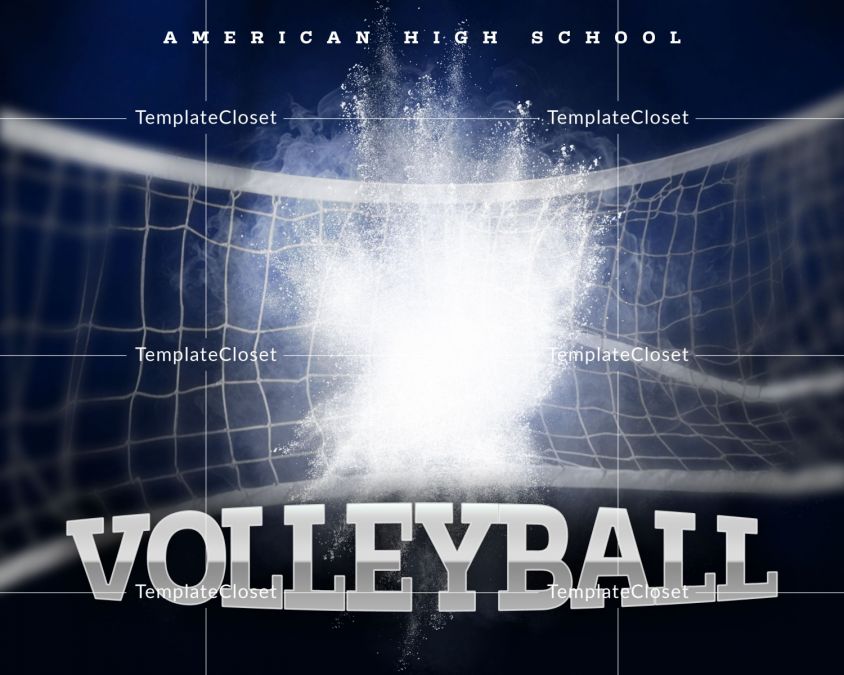 Volleyball Light Effect Photoshop Layered Photography Template