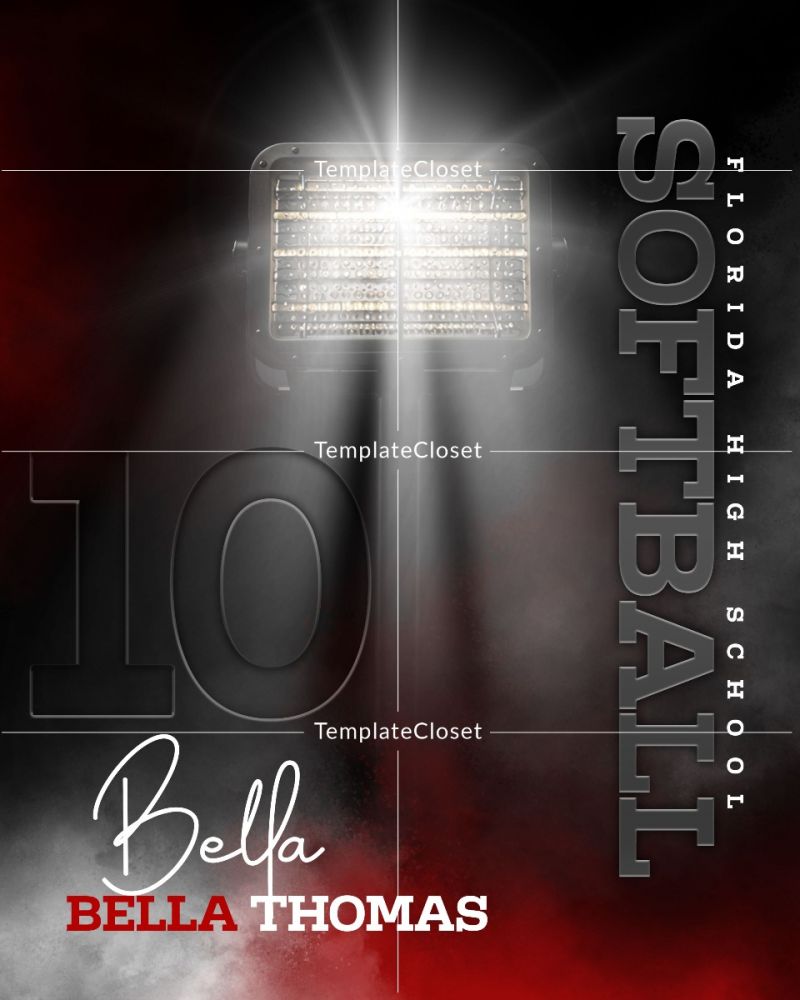 Bella Thomas - Softball Signature Effect Sport Photoshop Template