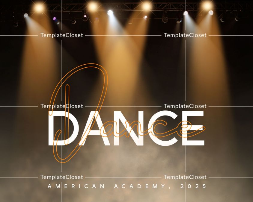 Fully Customized Dance Light Effect Digital Photography Template
