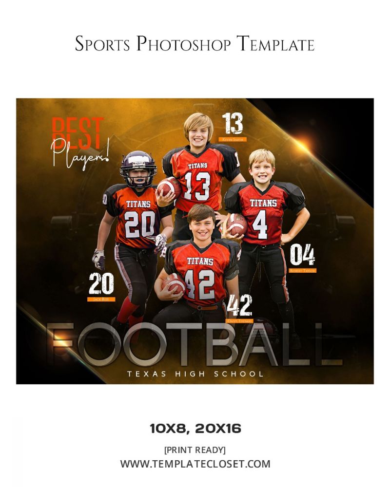 Basketball Sports Photoshop Photography Template
