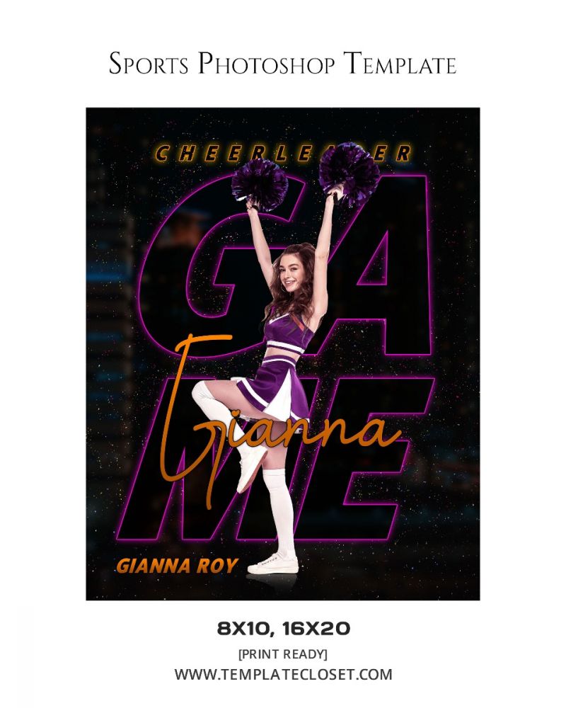 Gianna Roy - Cheerleader Sports Photography Template