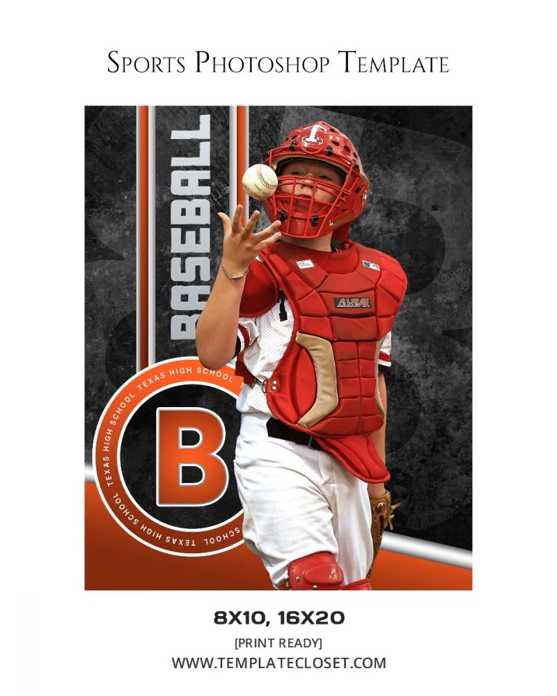 Baseball Multi Layer Print Ready Sports Photography Poster