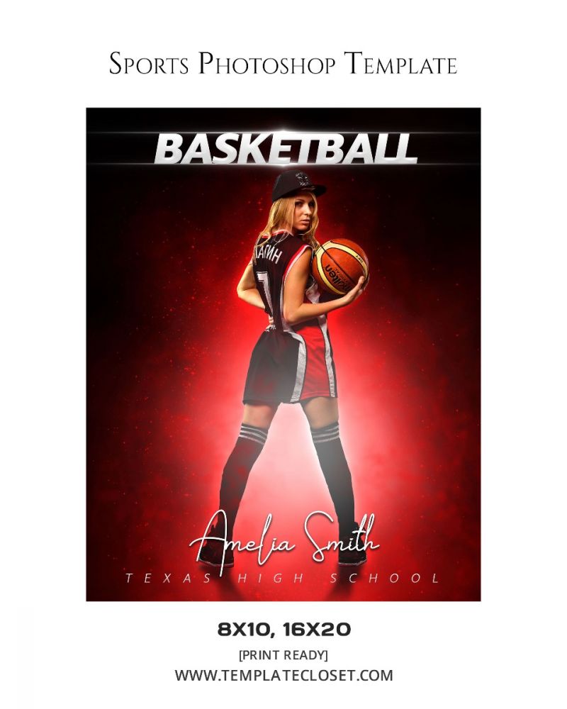 Basketball Customized Sports Print Ready Template