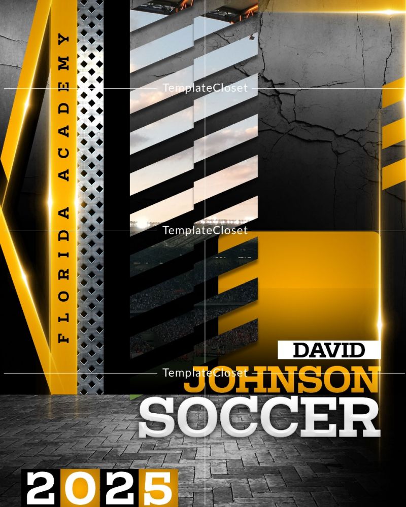 2025 Soccer Enliven Effect Sports Photography Template