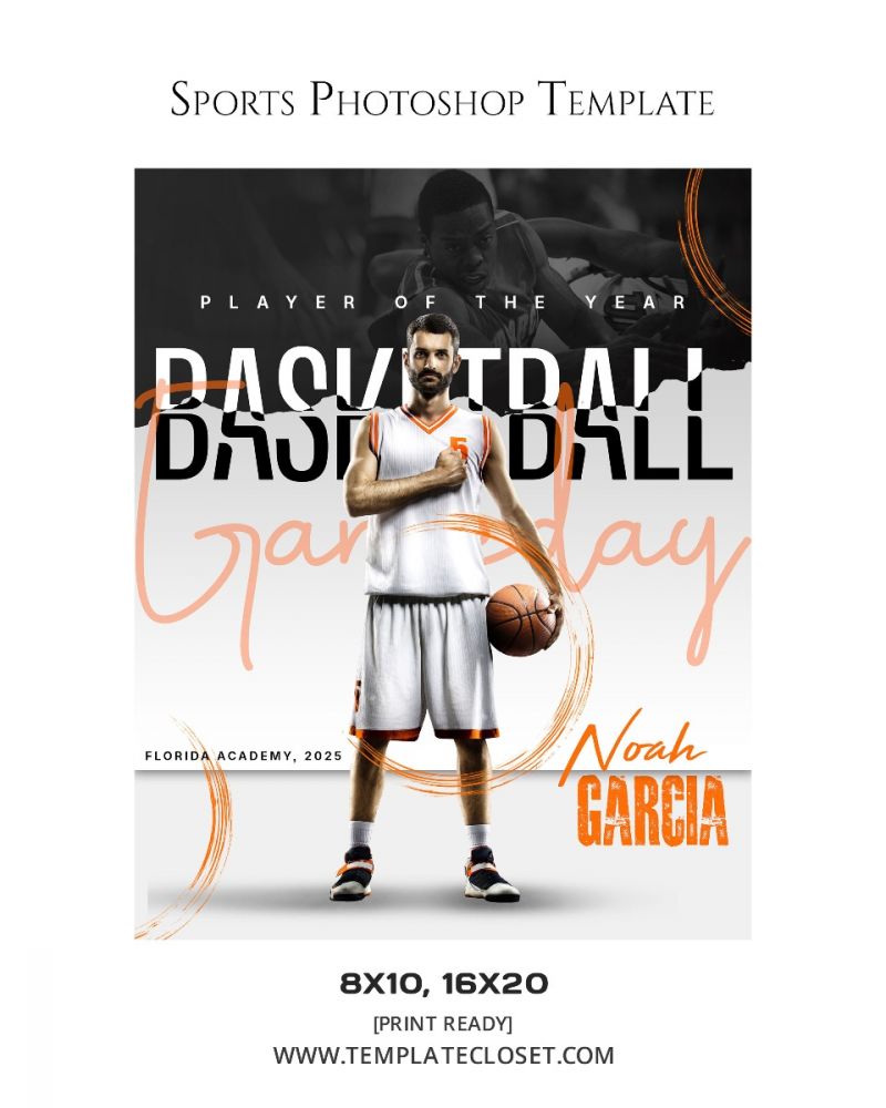 Basketball - Player OF The Year Sports Print Ready Template