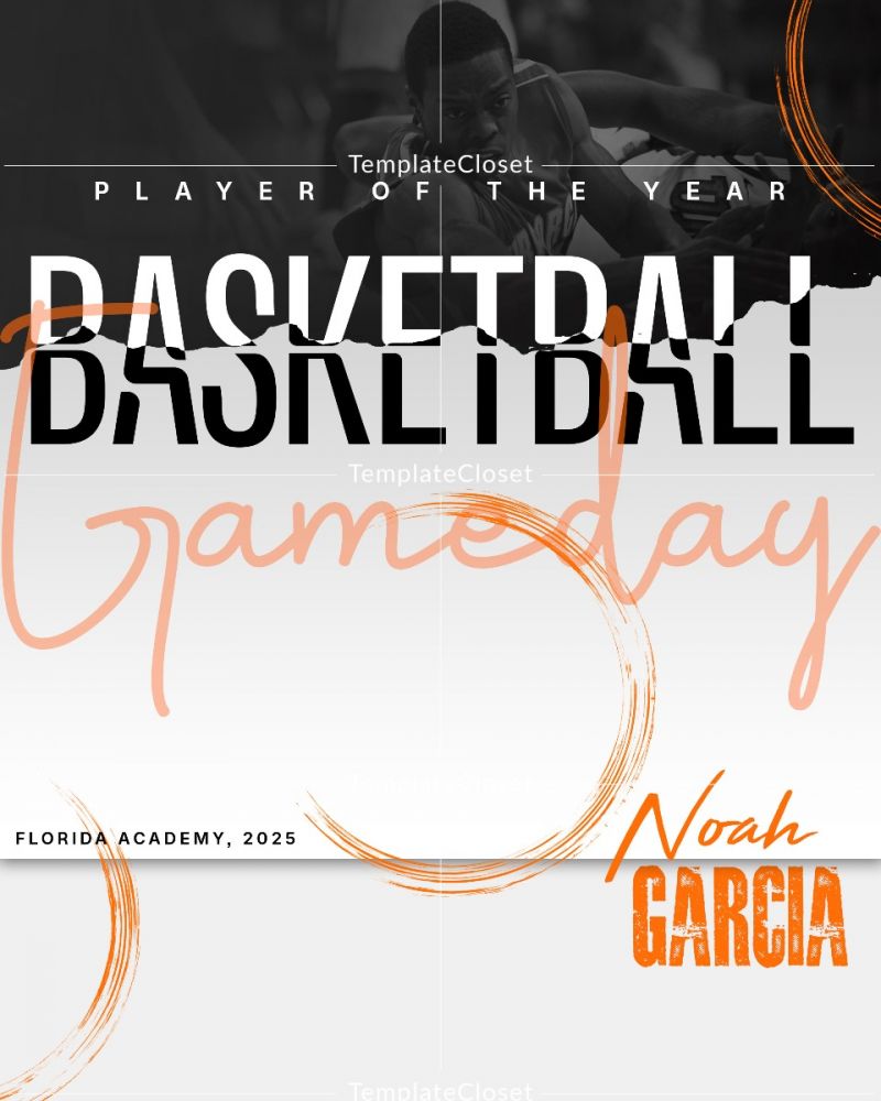 Basketball Game Day Photography Poster