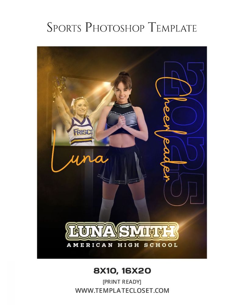 2025 Cheerleader Customized Sports Photoshop Poster