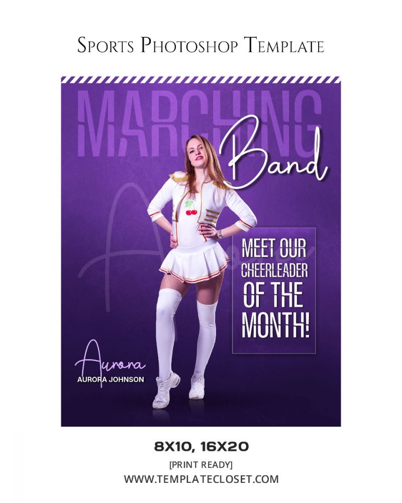Marching Band Customized Layered Template