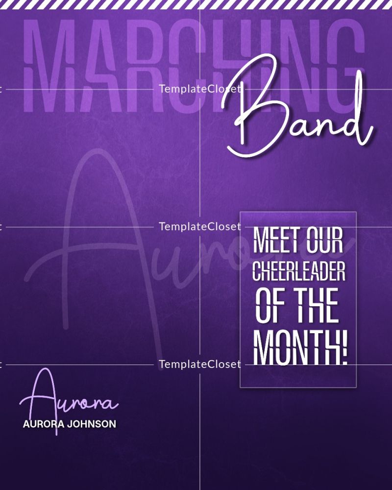 Marching Band Customized Layered Template