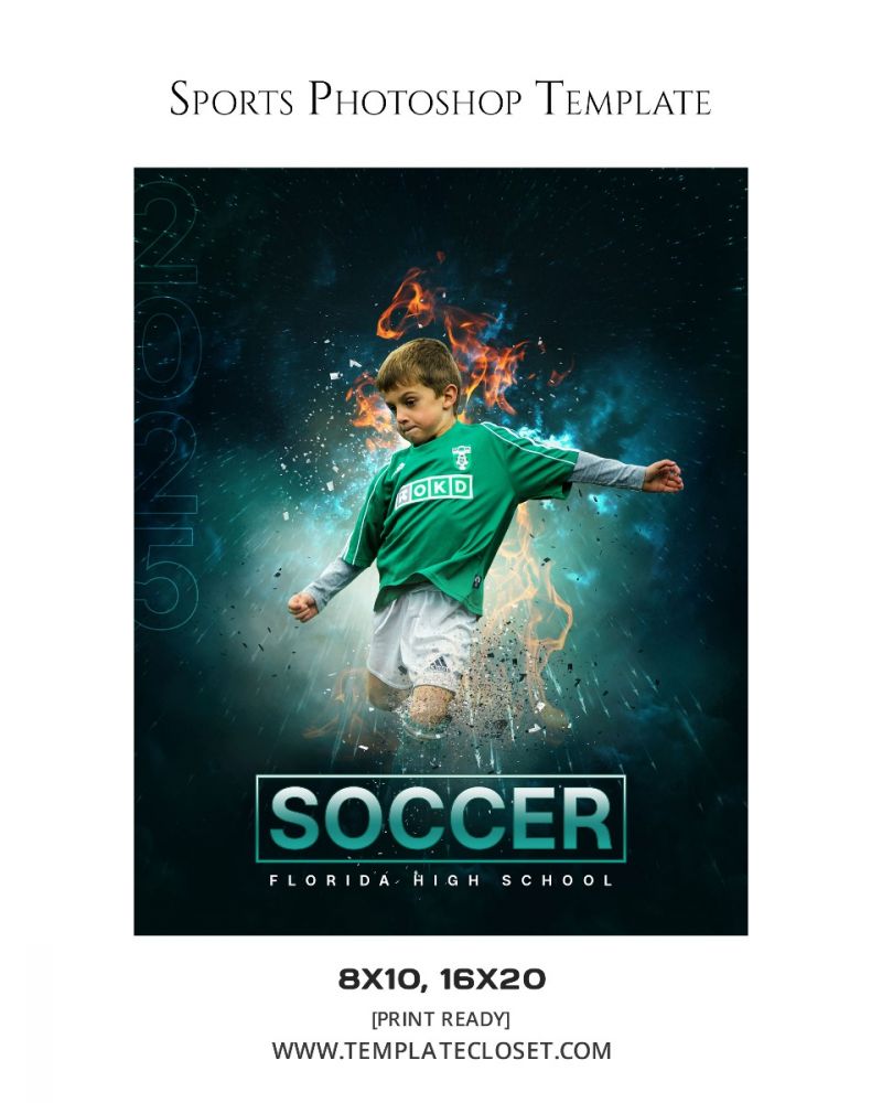 Best Soccer Customized Sports Photography Poster