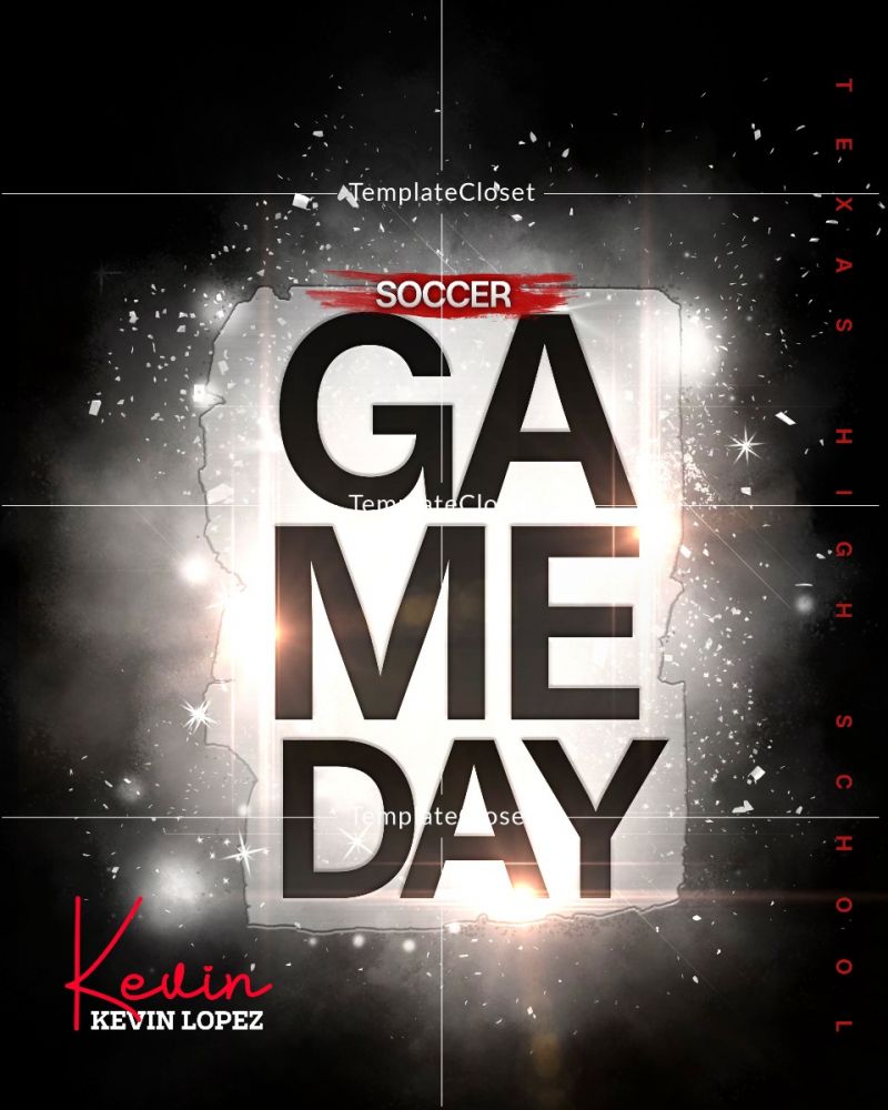 Soccer Gameday - 3D Effect Sports Photography Template