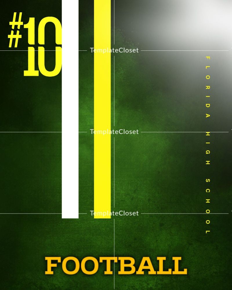 Football Memory Mate Florida High School Photoshop Poster