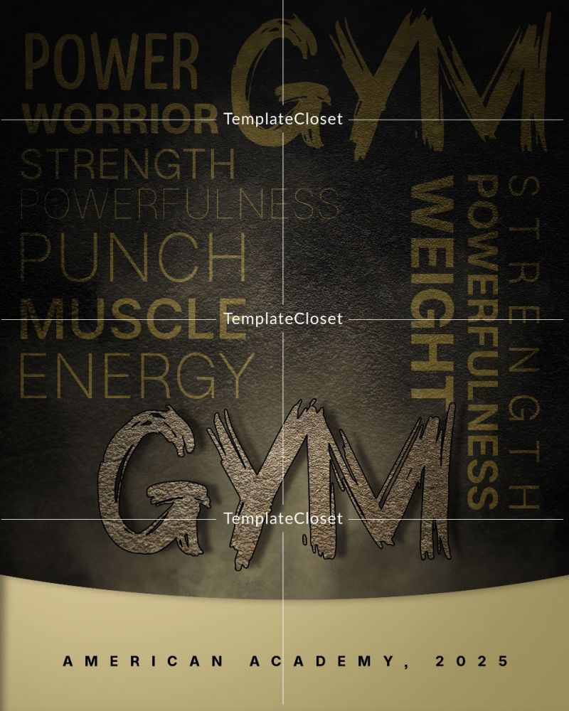 Gym - Weight Lifting Print Ready Sport Photography Template