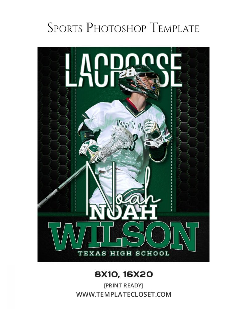 Noah Wilson - Lacrosse Signature Effect Sport Photography Template
