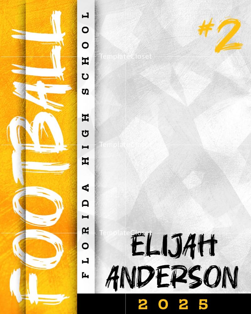 Football Florida High School Sports Photoshop Template