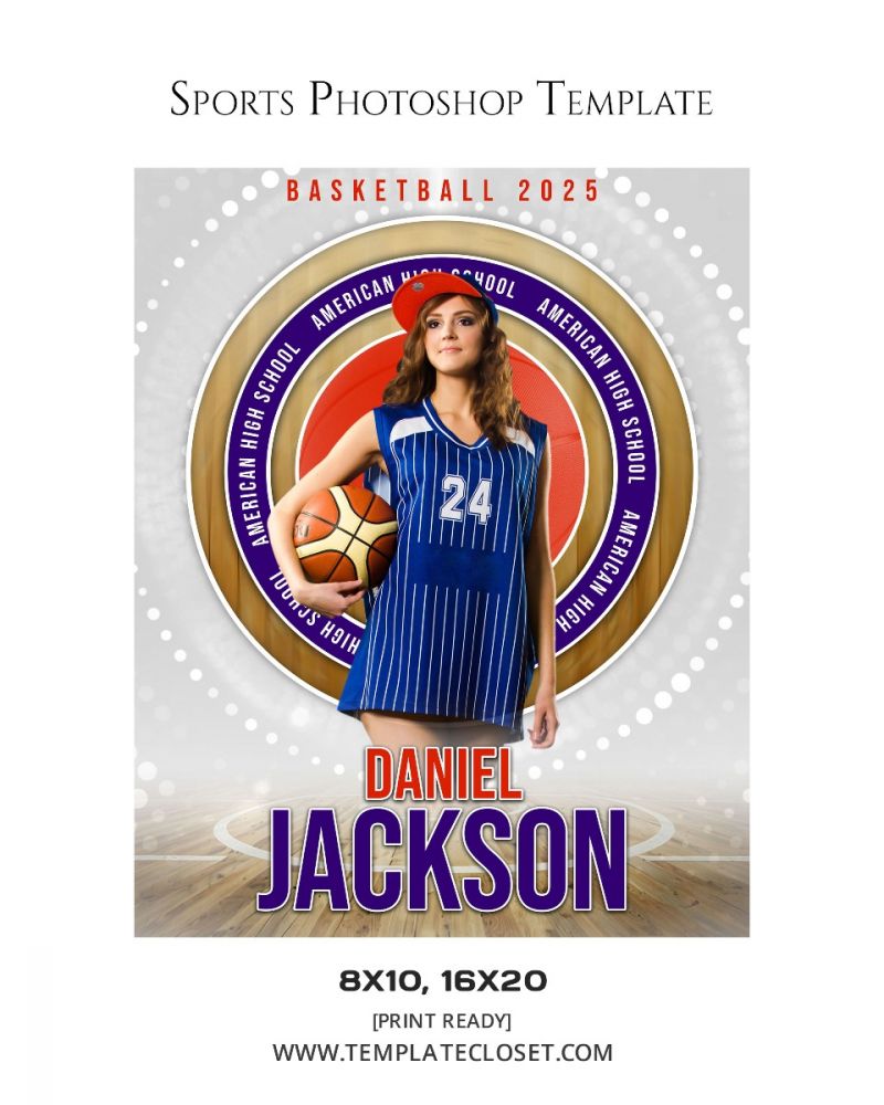 Daniel Jackson - Basketball 2025 Customized Photography Template