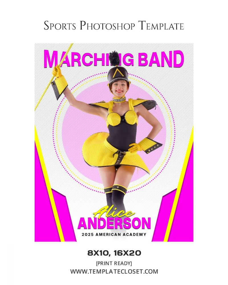 Marching Band Customized Layered Template