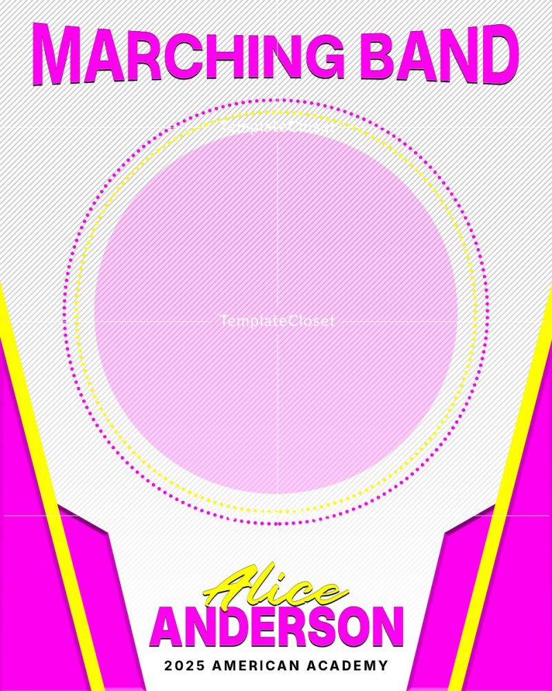 Marching Band Customized Layered Template