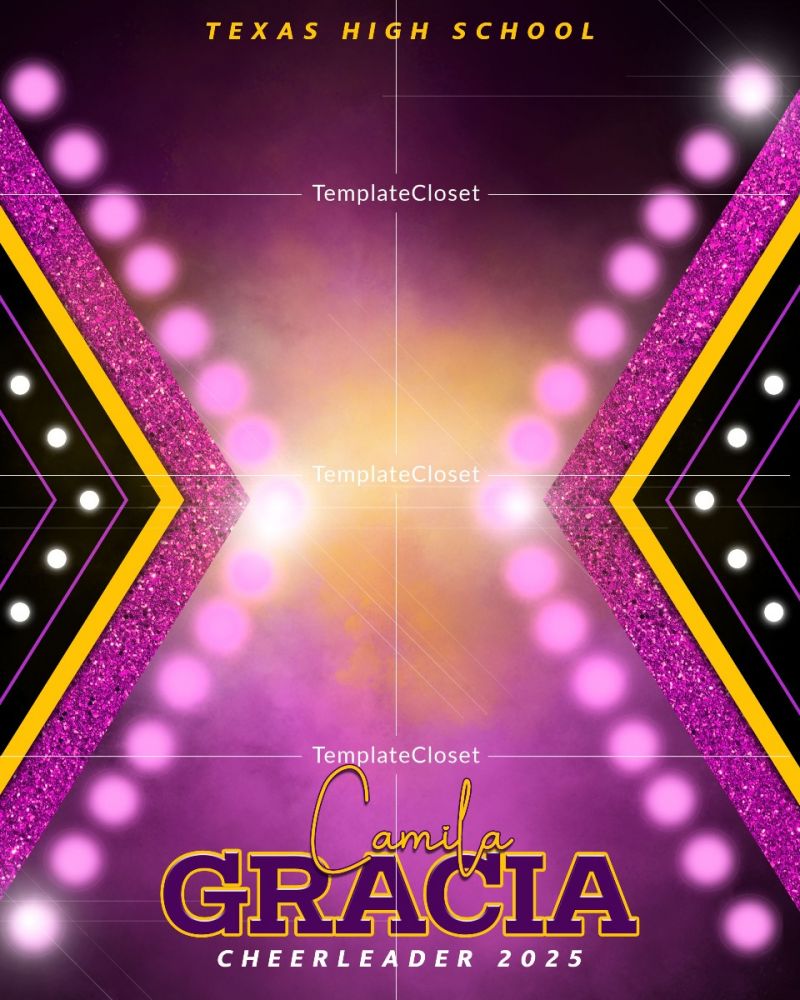 Cheerleader Signature Effect Customized Photography Template