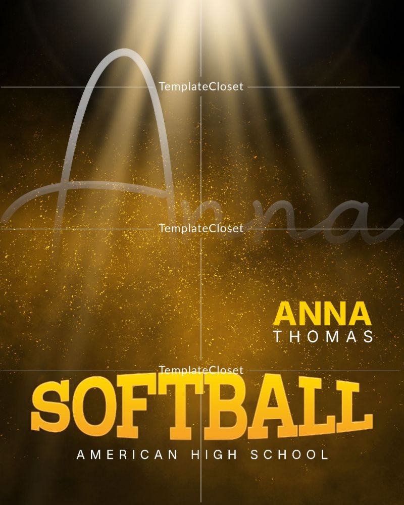 Softball Customized Sports Photography Poster