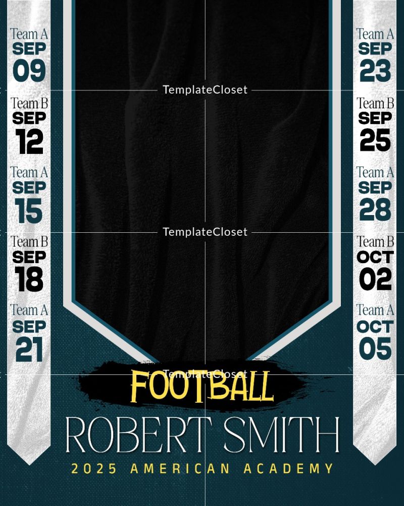 Robert Smith - Football Print Ready Sport Photoshop Template