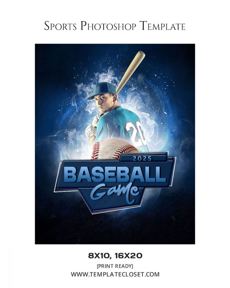 Baseball Game Enliven Effect Customized Sport Photography Poster