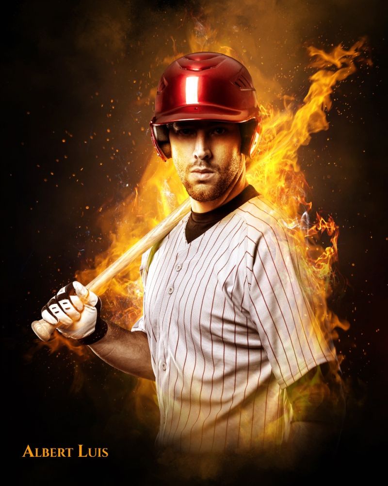 Fire Effect Sports Photography Template