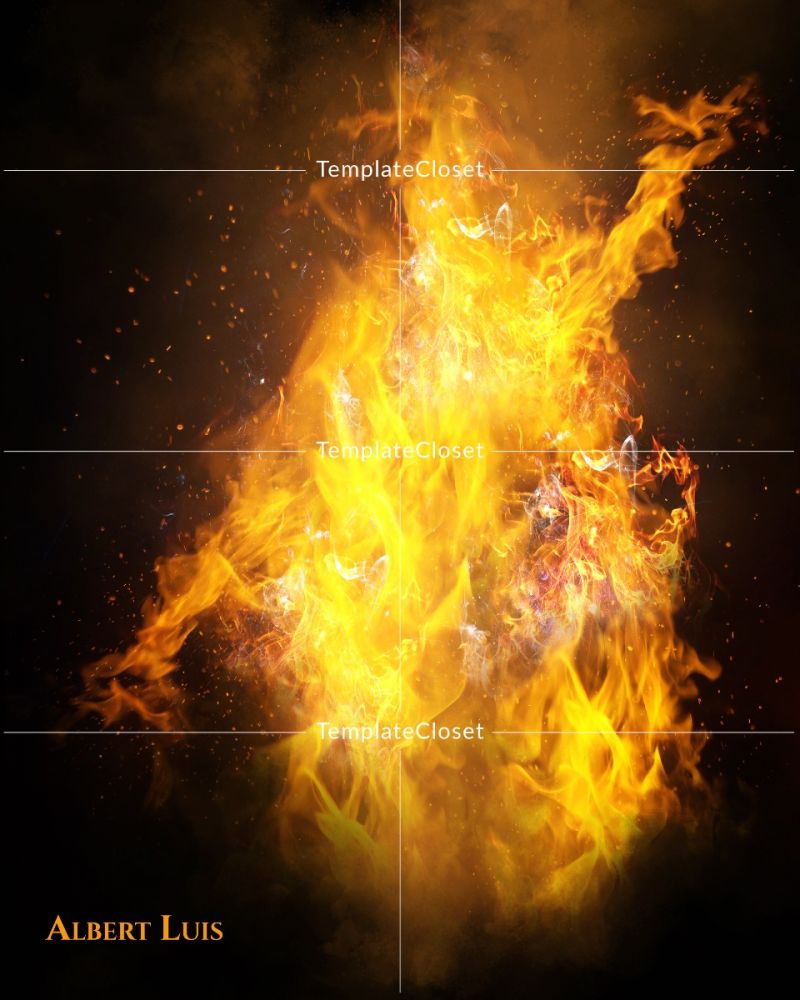 Fire Effect Sports Photography Template