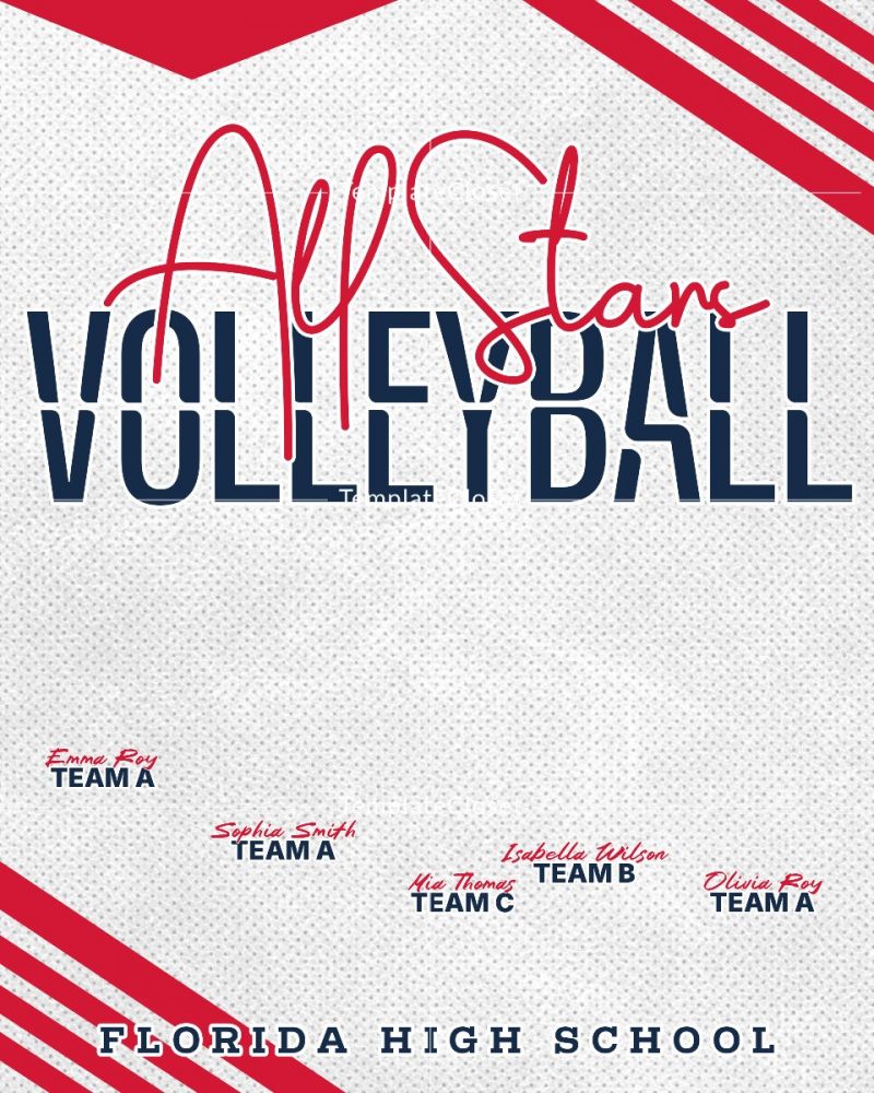 Volleyball Light Effect Photoshop Layered Photography Template