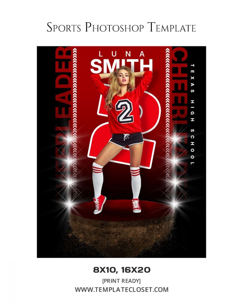 Luna Smith - Cheerleader Light Effect Sport Photoshop Poster