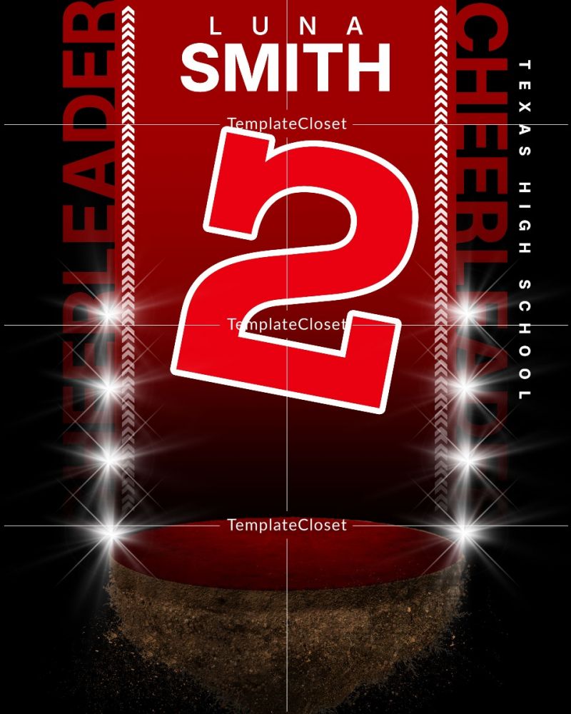 Luna Smith - Cheerleader Light Effect Sport Photoshop Poster