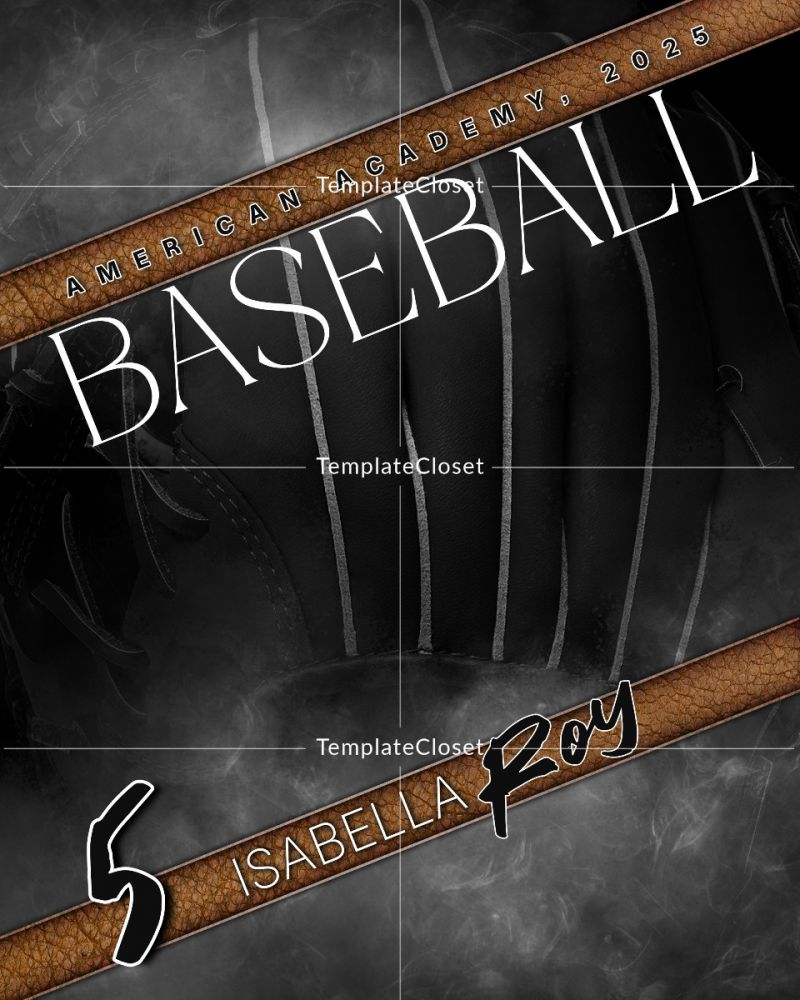 Baseball Enliven Effect Sport Customized Photoshop Template