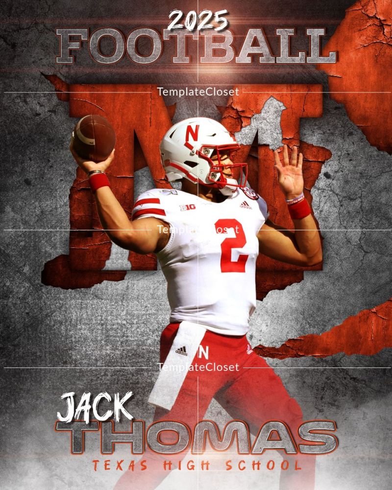 Jack Thomas - Football Customized Multi Layer Photography Template