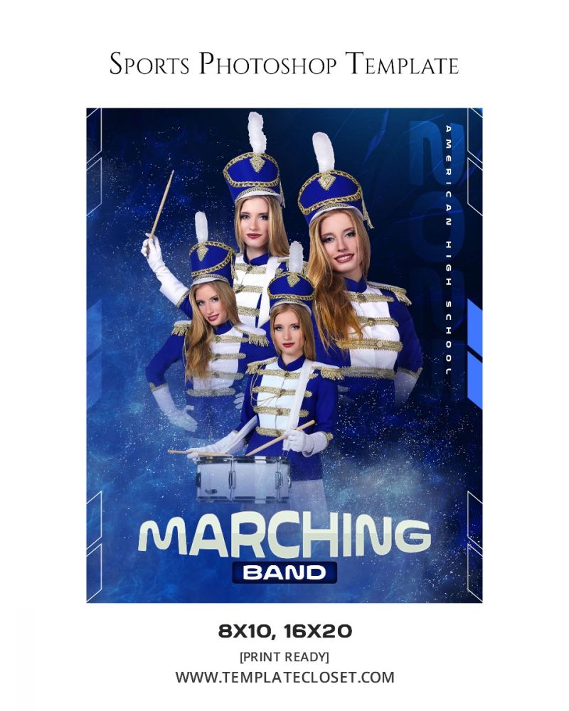 Marching Band Customized Layered Template