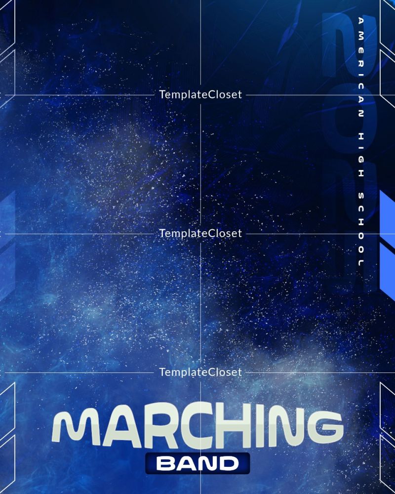 Marching Band Customized Layered Template