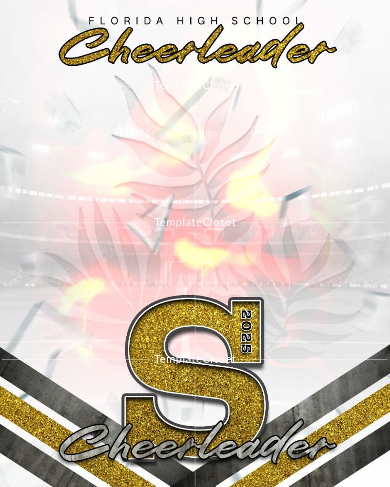 Cheerleader Multi Layer Effect Sports Photography Template