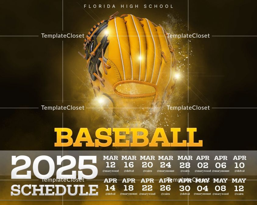 Baseball Sports Magazine Print Ready Cover