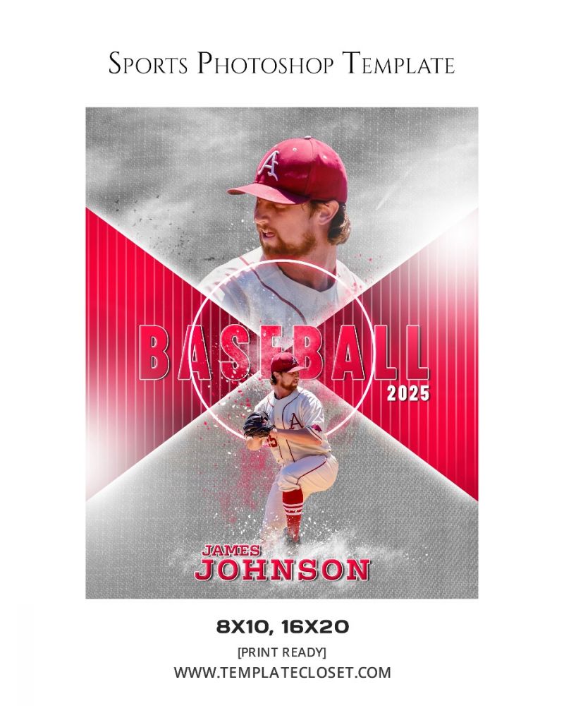 James John - Baseball Memory Mate Customized Photography Template