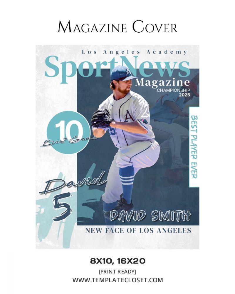 Fully Customized Sport News Magazine Cover