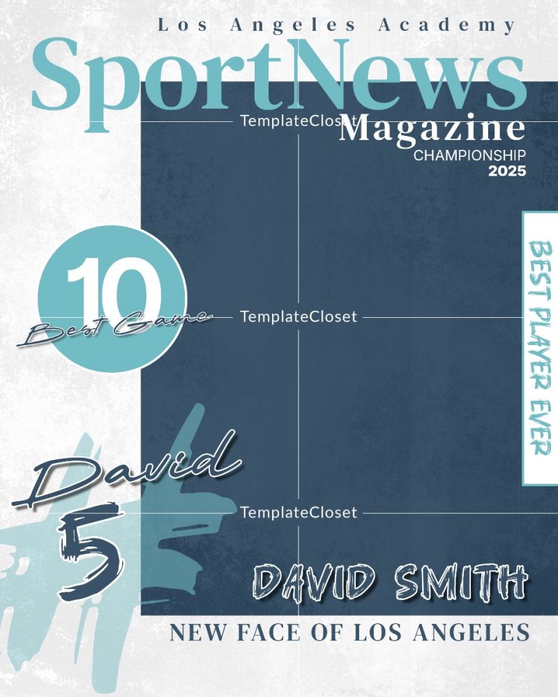 Fully Customized Sport News Magazine Cover