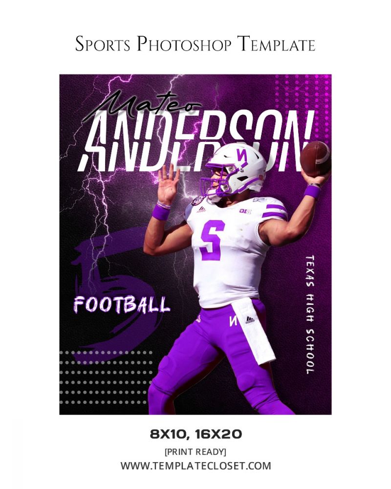 Football Enliven Effect Customized Sports Photography Poster