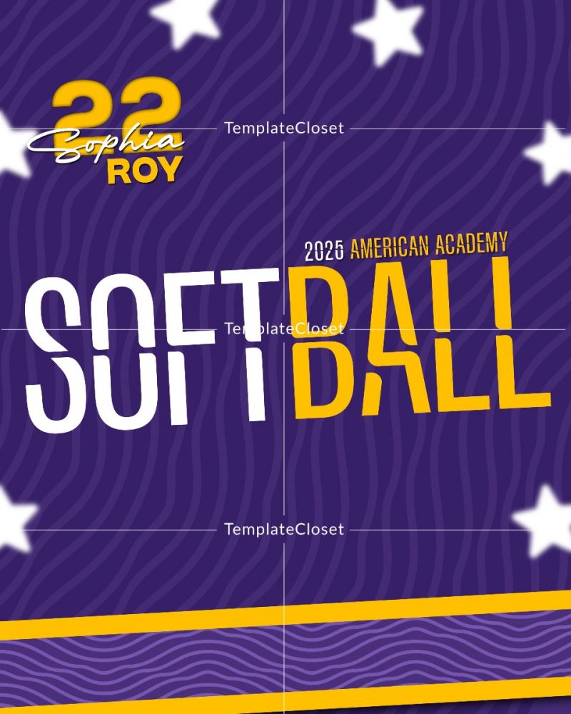 Softball Sports Customized Multi Layer Photography Poster
