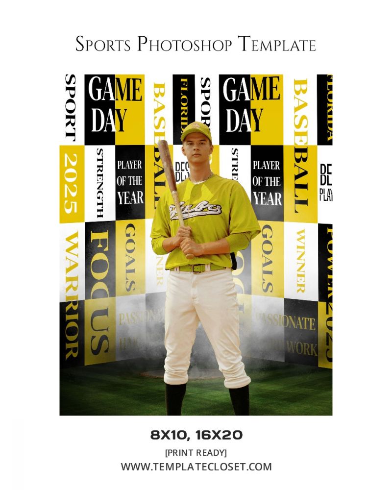 Baseball GameDay Customized Sport Photography Poster