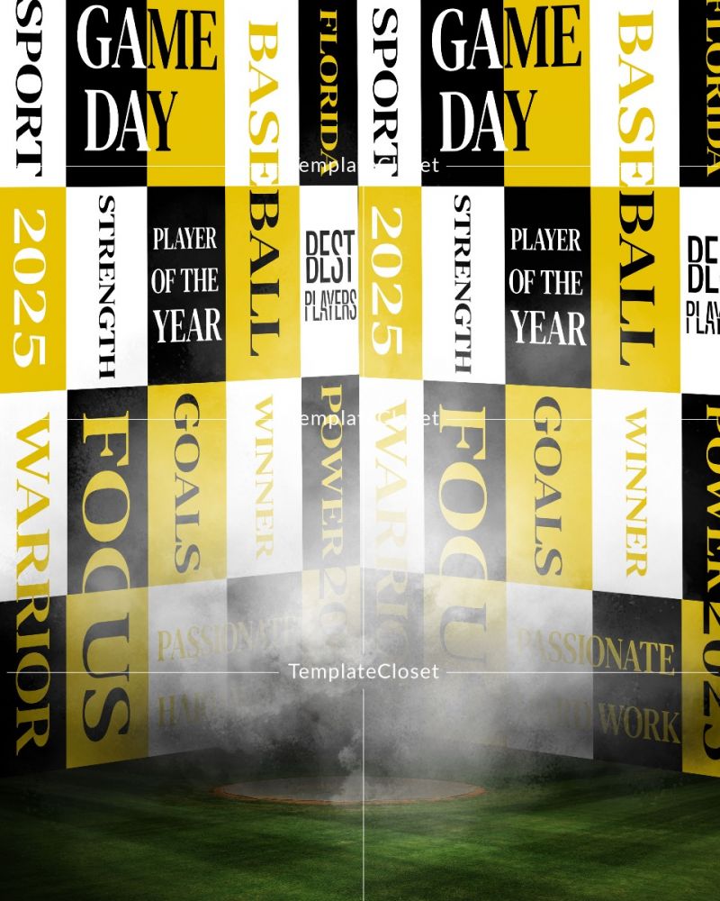Baseball GameDay Customized Sport Photography Poster